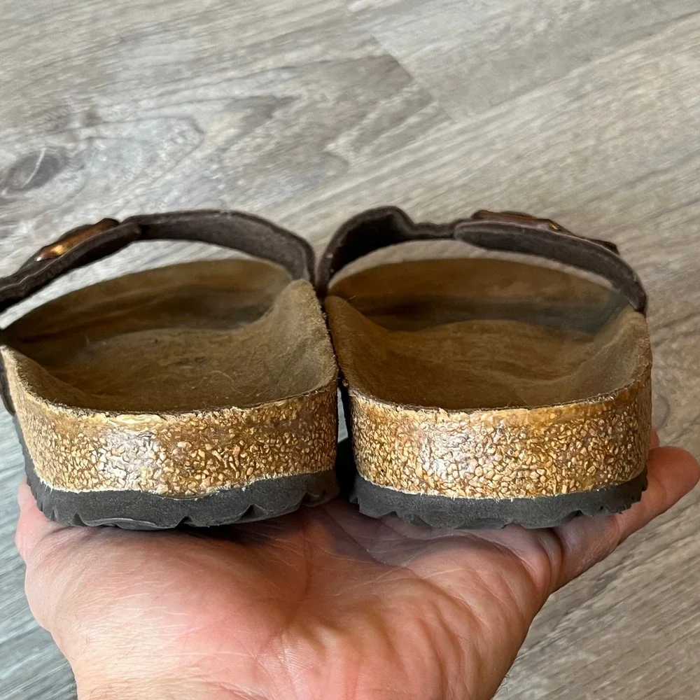 Birkenstock Madrid Slides Sandals Brown Birko-Flor Womens 10 EU 41‎ - Picture 4 of 9